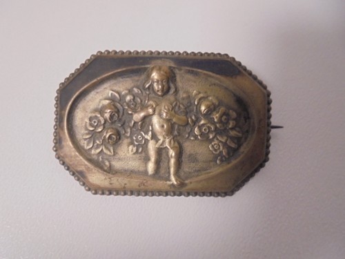 Alte brosche mit putto - brosche,