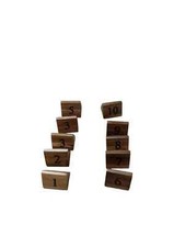 Olympia Tischnummernschilder aus Holz Zahlen 1-10, 55(H) x 35(B) x 35(T)mm