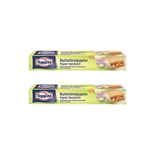 Toppits Butterbrotpapier 16 Meter - fettdichtes Spezialpapier (2er Pack)
