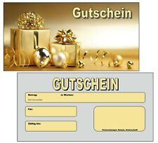 100 Geschenkgutscheine Gutscheinkarten Gutscheine Weihnachten Einzelhandel v2
