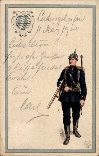 Litho deutscher soldat - litho, in