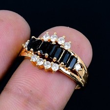 Ethno-Ring schwarzer Spinell