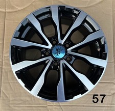 1X Fondmetal Glossy Black Machined Alufelge 6,5j x 16 Zoll ET46 5x112 B33416