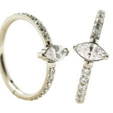 1,2mm TITAN Gold Ovaler Stein