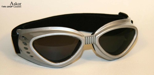 Motorradbrille schwarz smoke