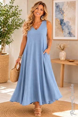 Lagenlook viskose form kleid - viskose, a-form-kleid