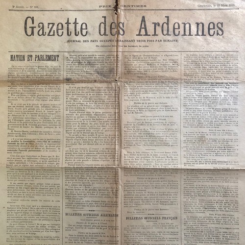 Gazette des ardennes ww1 - des,