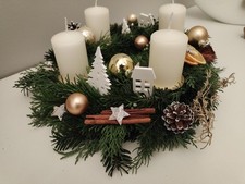 Adventskranz  Frisch gebunden  Adventskränze Adventsgestecke Kerzenkranz Natur