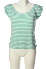 ADRETT Ringelshirt Damen Shirt Gr. DE 38 türkis-weiß Casual-Look