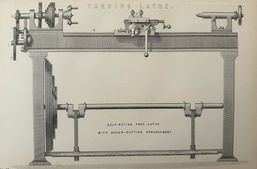 Drehmaschine 1870 antiker - um,