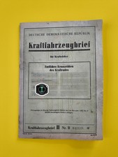 Fahrzeugbrief MZ RT 125/3 KFZ