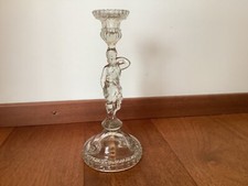 Kerzenhalter Kerzenständer Glas Val St. Lambert Antik Vintage Pressglas 