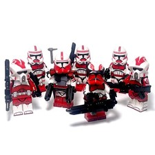 Custom Coruscant Guard Lego Star Wars Clone Wars Minifiguren Red Clone Troopers 