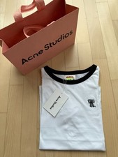 Acne Studios T-Shirt, Schleifen-Logo, Weiß, Größe L
