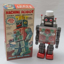 SELTENER 60ER JAHRE JAPAN HORIKWAWA MASCHINENROBOTER FUNKTIONSTÜCHTIG VERPACKT