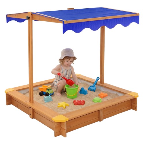Sandkasten mit dach - mit, bodenvlies
