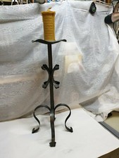 Kerzenständer, Schwarz, Handgefertigt, Schmiedeeisen, ROBUST, 73x32cm, VINTAGE!