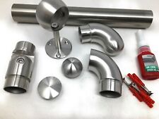 Edelstahl Handlauf Wand V2A Geländer Treppe Griff Stange Fitting 42,4 Kleben