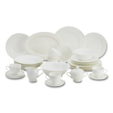 Geschirrset 6 Personen weiß