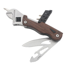 Multitool 10-Werkzeuge mit Gürteltasche - LED Taschenlampe Taschenmesser