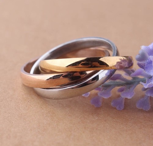 Damenring dreierring stahl - damenring,
