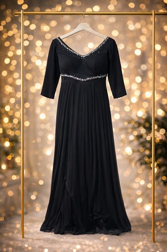 Elegantes schwarzes abendkleid - elegantes,