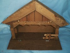 Weihnachtskrippe, Krippenstall aus Holz, für Bastler zum Selbstgestalten