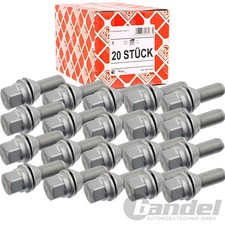 20x FEBI RADSCHRAUBE KEGELBUND ALUFELGEN passend für RENAULT TWINGO 1 2