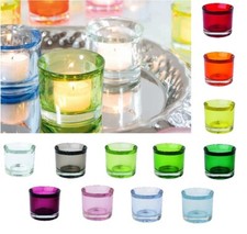 Teelichthalter"Glas Ø=6,2cm o. 9,0cm "Auswahl Teelicht-Glas*Tisch-Deko Windlicht