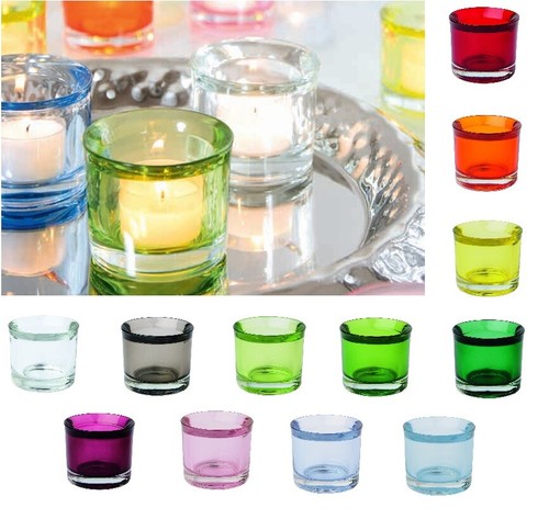 Teelichthalter glas 2cm - teelichthalter"glas, Ø=6,2cm