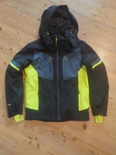 Icepeak Ski-Jacke Herren mit Kapuze Schwarz/Neongelb Gr.50 - Top!