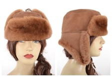 Z516 LAMMFELL PELZMÜTZE FLIEGER MÜTZE PELZMÜTZE UNISEX -  LAMBSKIN AVIATOR HAT