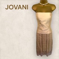 Jovani Damen Gold Seide Perlen