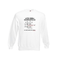 Löse Probleme: Mediengestalter | Medien Sweatshirt Weiß