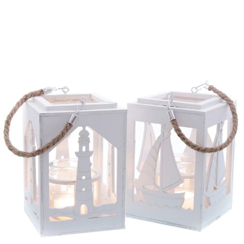 Laterne windlicht maritim 2er - laterne,