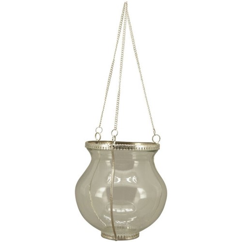 Windlicht metall glas hänge - windlicht,