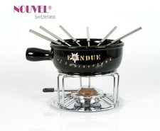 Käsefondue-Set 6 Person Nouvel SWITZERLAND Design schwarz II. Wahl Sale Aktion