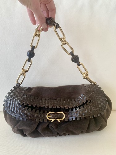 Schultertasche wildleder braun - schultertasche,