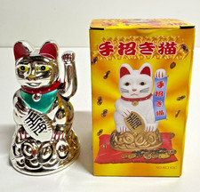Winkekatze maneki neko silber - maneki-neko,