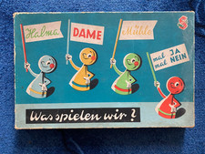 Spielesammlung Was spielen wir, 4 Spiele: Dame, Mühle, Mensch, Halma, DDR 