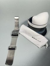 BERING Men Silber Glänzend Solar Herren Armbanduhr Edelstahl Armband Saphir Glas