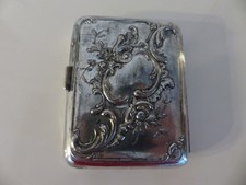 Zigarettenetui versilbert Jugendstil
