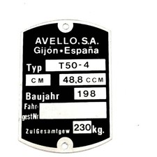 Rahmen Typenschild 59x40mm