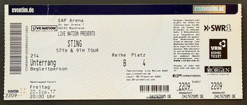 Konzertkarte sting 57th - -,