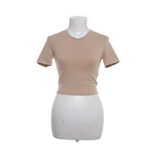 Zara, Crop Top, Größe: XS, Beige, Baumwolle/Elasthan, Einfarbig, Damen #GGh