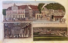 Stollberg/Erzg., Bürgergarten. Litho. Ansichtskarte1907