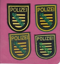 Sachsen - 4 verschiedene Ärmelabzeichen - alte, grüne Uniform (1992) - obsolete