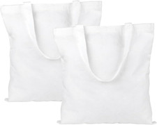 2 Stück 40 * 35 cm Stoffbeutel Unbedruckt，Jutebeutel zum Bemalen für DIY-Projekt