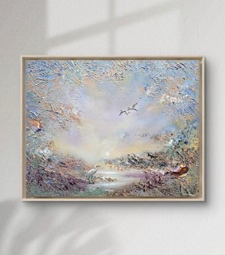 Acrylbild abstrakt landschaft - abstrakt,