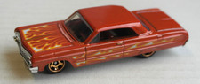 Hot Wheels 1964 Chevy Chevrolet Impala orangemetallic Flammen Flames HW Auto ´64